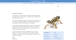 Desktop Screenshot of leopardgeckoguide.com