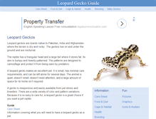 Tablet Screenshot of leopardgeckoguide.com
